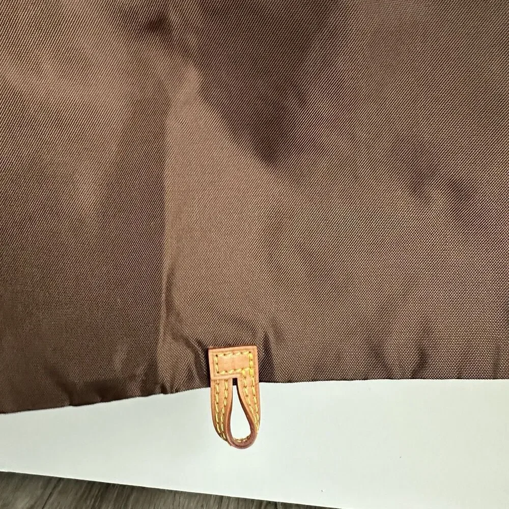 Louis Vuitton Full Length Nylon Garment Bag Shoe Compartment Brown 61” France
